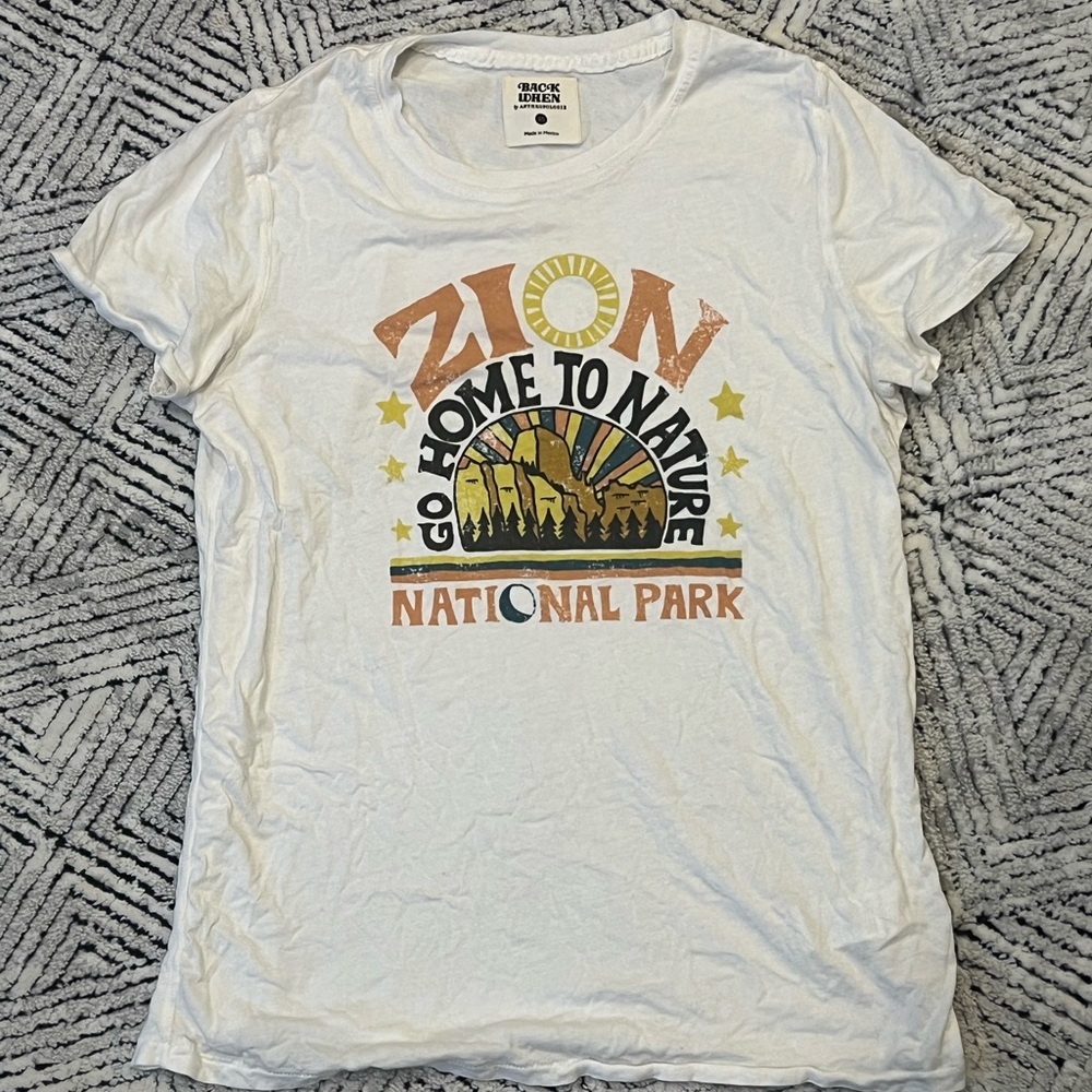 Anthropologie Zion Nature Graphic t-shirt